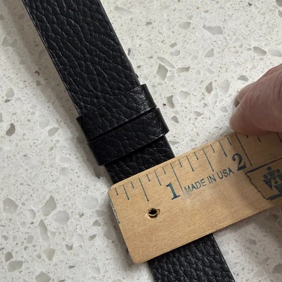 Chicos Chunky Elegant Silver and Black leather Women's Belt Adjustable boho S/M - Picture 4 of 6